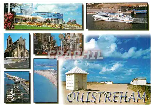 Moderne Karte Ouistreham (Calvados) En Normandie