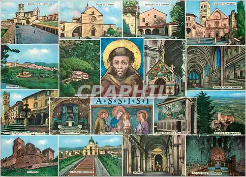 Cartes postales moderne Salutations de Assisi