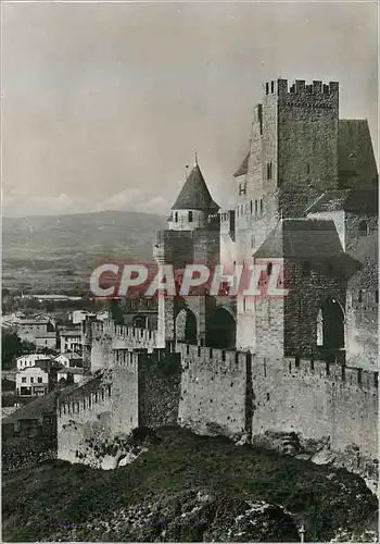 Moderne Karte Carcassonne (Aude) la Cite (Ve XIIIe s) Defenses de la Porte d'Aude