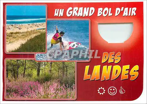 Cartes postales moderne Les Landes Cote Atlantique un Grand Bol d'Air Surf