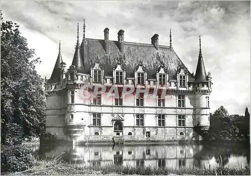 Cartes postales moderne Azay le Rideau (I et L) le Chateau (1518 1528) Face Ouest