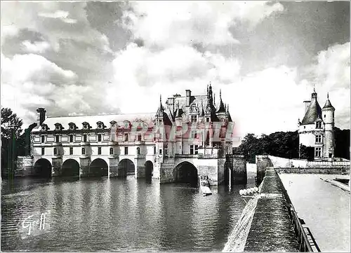 Moderne Karte Chenonceaux (Indre et Loire) en Touraine le Chateau sur le Cher et la Tour des Marques