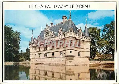Cartes postales moderne Azay le Rideau (I et L) le Chateau (XVIe s) les Chateaux de la Loire Facade Sud Est