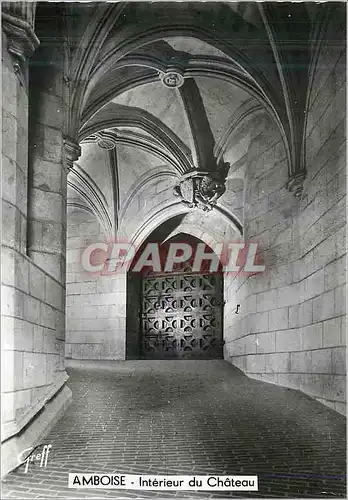 Moderne Karte Amboise (Indre et Loire) les Chateaux de la Loire Interieur de la Tour des Minimes (XVe s)