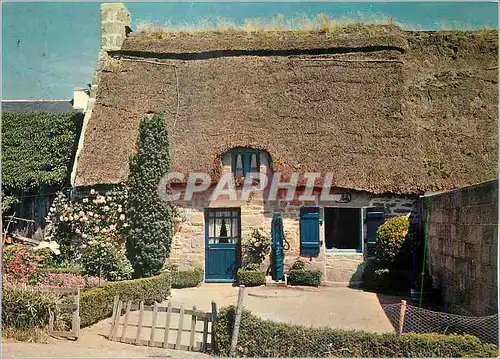 Moderne Karte Pont Queinnec  Pays de l'Aven Chaumiere Fleurie la Bretagne Pittoresque