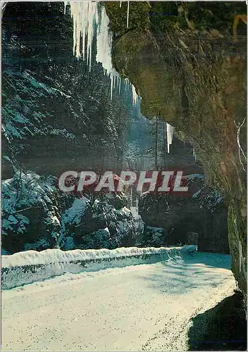 Moderne Karte Route de Villard de Lans a Pont en Royans (Isere) les Gorges de la Bourne en Hiver