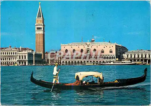 Cartes postales moderne Venezia Bassin St Marc et gondole Bateau