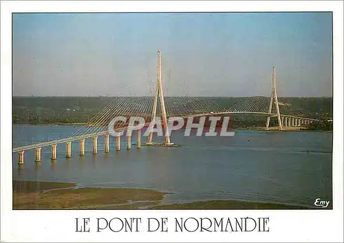 Cartes postales moderne Le Pont de Normandie Enjambe la Seine entre Le Havre et Honfleur