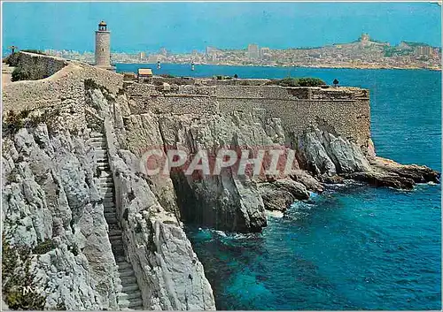 Moderne Karte Marseille Le Chateau d'if vue generale