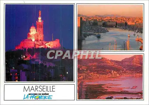 Moderne Karte Marseille Bouches du Rhone La Provence