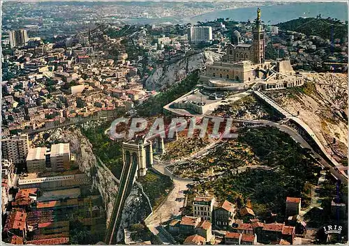 Cartes postales moderne Reflets de Provence Marseille (B du R)Vue aerienne de Notre Dame de la Garde