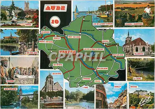 Cartes postales moderne Departement de L'Aube Perefecture Troyes Sous prefectures Bar sur Aube
