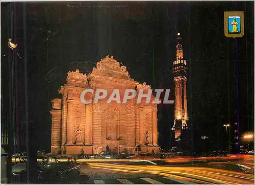 Cartes postales moderne Lille (Nord) France Capitale de la Fiandre Francaise La Porte de Paris et L'Hotel de Ville