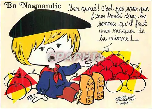 Cartes postales moderne En Normandie Enfant Folklore