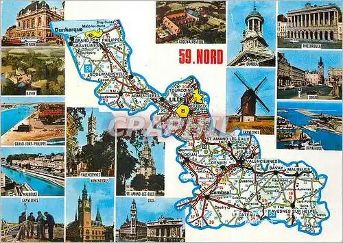 Cartes postales moderne Nord Lille  Denain Hazebrouck Grand Fort Philippe Valenciennes