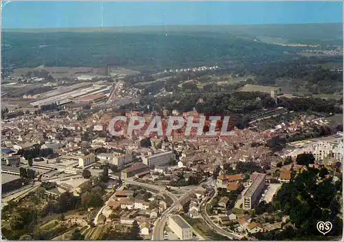 Moderne Karte La Bourgogne Pittoresque MontBard vue aerienne