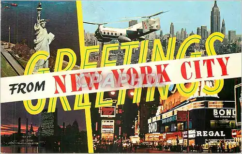 Cartes postales moderne Highlights of new york city Helicoptere