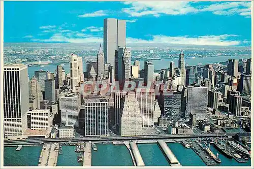 Cartes postales moderne Aerial View of the tower Manhattan skyline showing the East River and the world trade center
