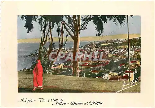 Moderne Karte Alger Vue prise de Notre Dame d'Afrique