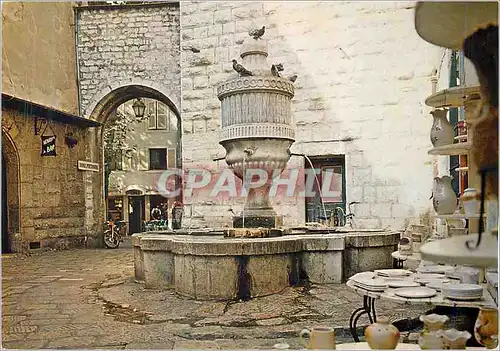 Moderne Karte Vence La fontaine du Peyra