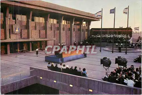 Moderne Karte Jerusalem Inauguration fo Israeli Parliament