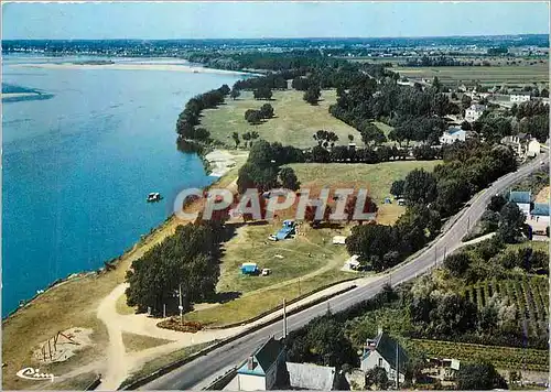 Cartes postales moderne La Menitre Vue aerienne Le Camping et la Loire