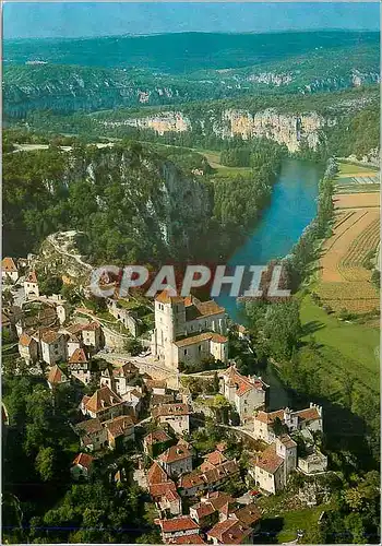 Cartes postales moderne En Parcourant le Lot St Cirq La Popie Vue Generale Aerienne