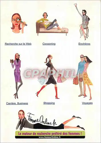 Cartes postales moderne Le moteur de recherche prefere des femmes FemmeOnline.fr