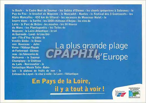 Cartes postales moderne En Pays de la Loire Maison de la France