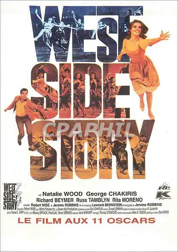 Cartes postales moderne Le Film aux 11 oscars West Side Story Natalie Wood George Chakiris