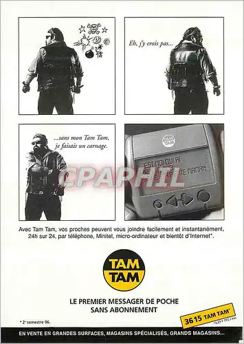 Moderne Karte Tam Tam Le premier messager de poche