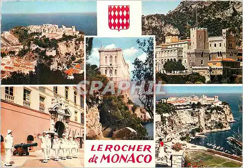 Moderne Karte Reflets de la Cote d'Azur Le Rocher de Monaco Militaria