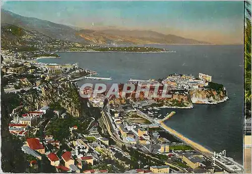 Cartes postales moderne Cote d'Azur Vue generale sur le rocher de Monaco Monte Carlo Le Cap Martin et l'Italie