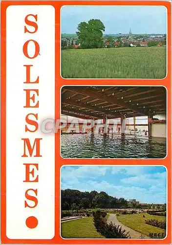 Cartes postales moderne Solesmes (Nord)Vue generale La Piscine Les Tennis