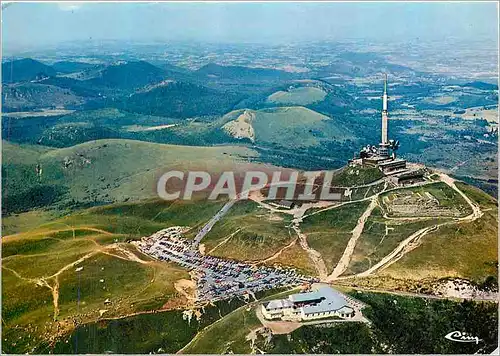 Moderne Karte Beaux sites de l'Auvergne Le Puy de Dom et panorama sur la chaine des Puys anciens volcans