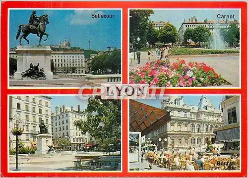 Cartes postales moderne Lyon (Rhone)ses places Bellecour Carnot