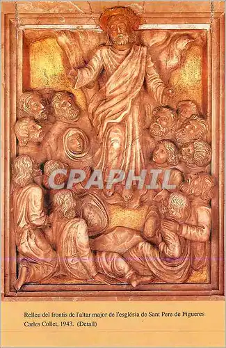 Cartes postales moderne Reileu del frontis de l'altar major de l'esglesia de Sant Pere de Figueres Carles Collet