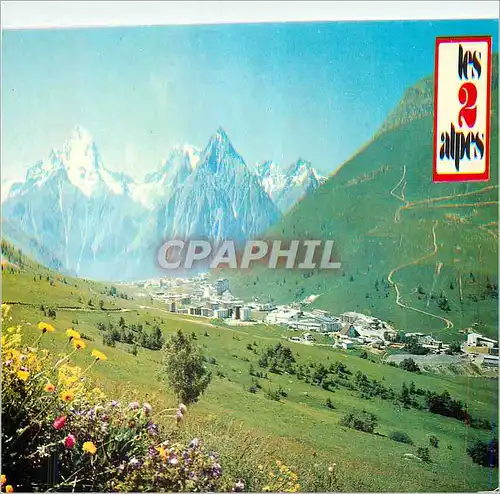 Moderne Karte Dauphine France Vue de la Station La Muzelle Aiguille de vonosc