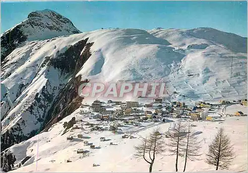 Moderne Karte Les deux Alpes Dauphine En descendant la piste du Diavle la station sud les pistes de super veno