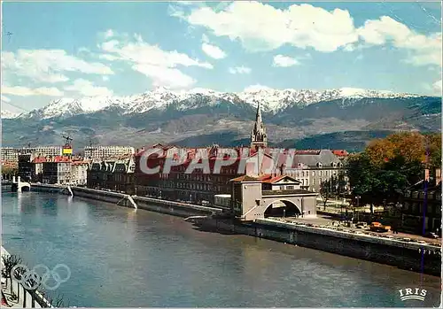 Moderne Karte Grenoble ville olympique Gare de depart du telepherique