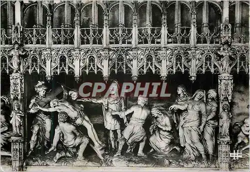 Cartes postales moderne Cathedrale de Chartres cloture du choeur Crucifixion