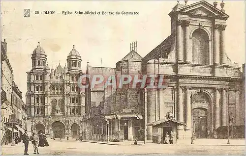 Cartes postales Dijon Eglise Saint Michel et Bourse du commerce