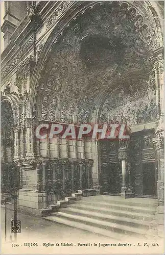 Cartes postales Dijon Eglise St Michel Portail le Jugement dernier