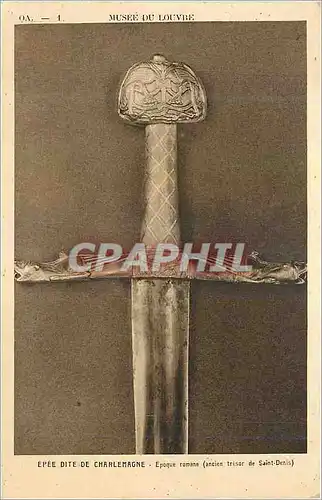 Ansichtskarte AK Epee Dite de Charlemagne Epoque roman (Ancien tresor de Saint Denis)