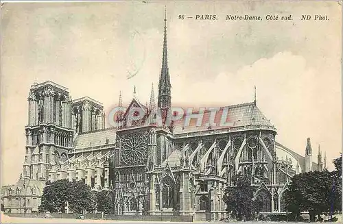 Cartes postales Paris Notre Dame Cote Sud