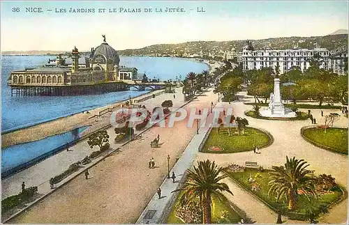 Ansichtskarte AK Nice Les Jardins et Le Palais de la Jetee