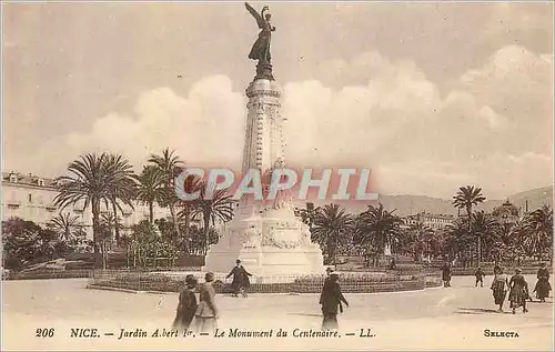 Ansichtskarte AK Nice Jardin Albert 1er Le Monument du Centenaire