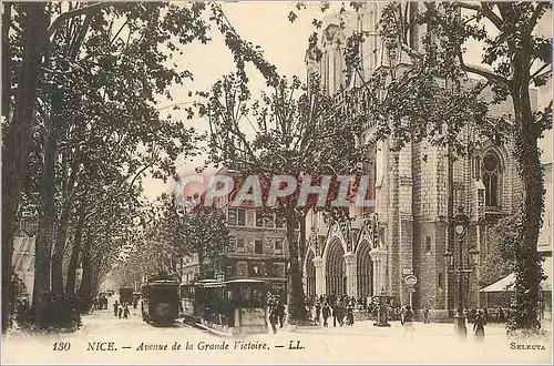 Ansichtskarte AK Nice Avenue de la grande victoire Tramway