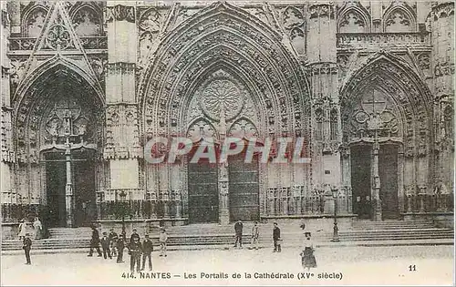 Cartes postales Nantes les portails de la cathedrale