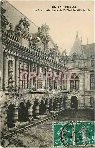 Cartes postales La Rochelle la cour interieur de l'Hotel de ville